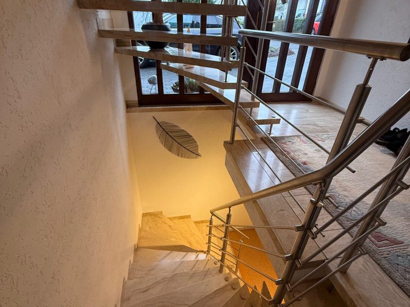 Geländer Edelstahl Handlauf Marmor