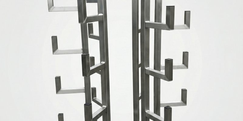 Schlauchgestell aus Edelstahl für Weinschläuche – hygienische, mobile Lösung zur geordneten Lagerung und einfachen Handhabung im Weinkeller