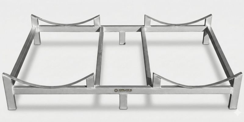 Kombilager für Weinfässer bis 3 Lagen aus Edelstahl – hochwertige Fassauflage für stabile, platzsparende und professionelle Kellerlagerung